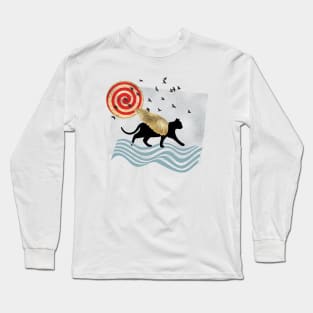 Walking cat Long Sleeve T-Shirt